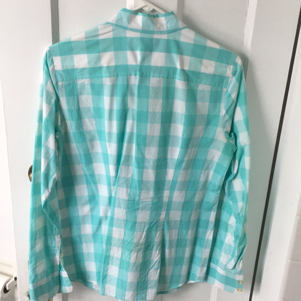 Vineyard Vines Turquoise Gingham Button Down - image 4